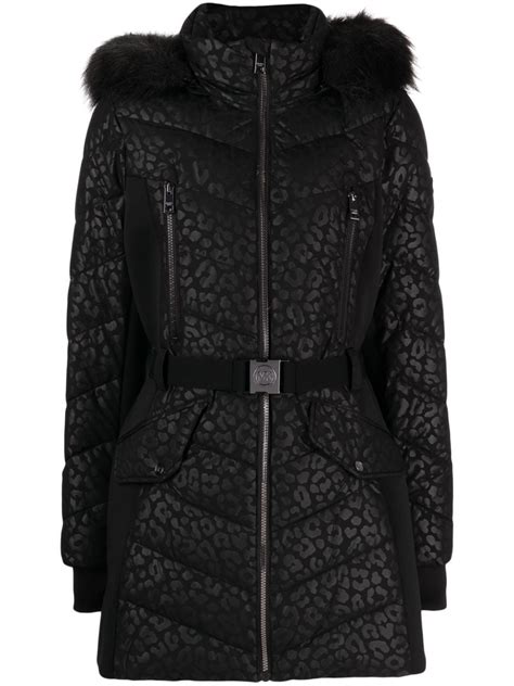 michael kors leopard print puffer coat|michael kors puffer coat ladies.